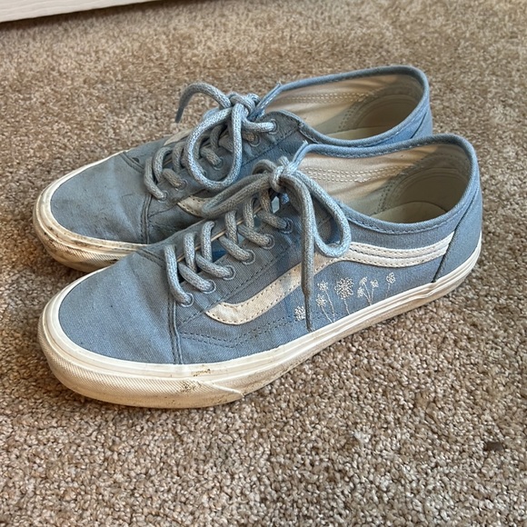 Floral Vans Old Skool Skate Shoes - Picture 2 of 7